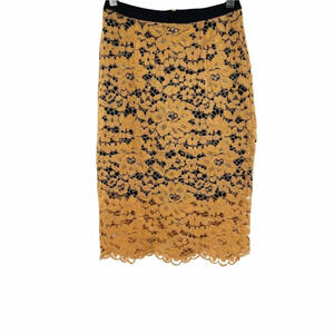 New Mind Bridge Lace Pencil Skirt Scallopped Hem size 0-2